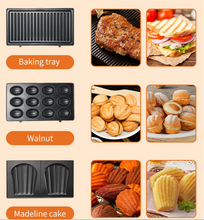 110V Eight in One Sandwich Donut Waffle Maker Nut Maker Madeline Biscuit Maker Steak Maker Breakfast Maker