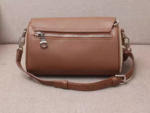 Color blocking autumn bag for women 2024 new fashionable and versatile leather small round bag, single shoulder crossbody bag, women's pillow bag