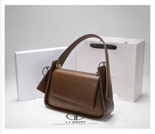 Hong Kong IT Gdledy genuine leather women's bag 2024 new popular retro commuting single shoulder armpit bag crossbody