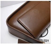 Hong Kong IT Gdledy genuine leather women's bag 2024 new popular retro commuting single shoulder armpit bag crossbody