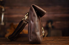 Harley motorcycle folding top layer cowhide shoulder bag, casual trend motorcycle men's crossbody bag, crazy horse leather motorcycle back