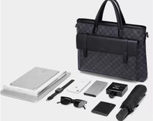 GOLF new men's briefcase business handbag, vintage fashion computer bag, large capacity lawyer's official men's bag