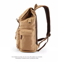 Retro men's canvas backpack, college student backpack, trendy casual large capacity travel bag, backpack, men's bag