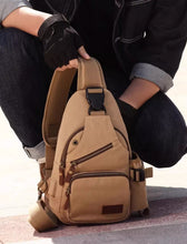 Sports and leisure men's handbag, chest bag, trendy brand single shoulder crossbody backpack, multifunctional canvas small bag, trendy waist bag for men