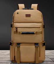 Men's canvas bag extra large backpack with large capacity for travel boarding, overseas travel, working, outdoor hiking backpack