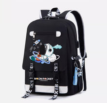 Password backpack anti-theft with lock for elementary school students in grades three to six, lightweight for men, night light for boys, backpack for junior high school students, trendy