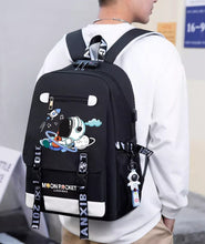 Password backpack anti-theft with lock for elementary school students in grades three to six, lightweight for men, night light for boys, backpack for junior high school students, trendy