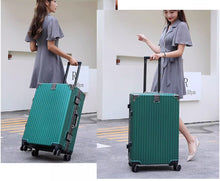 Luggage, travel box, aluminum frame, 20 pull rod box, universal wheels, 24 female and male students, 26 durable password, 28 inch leather box