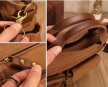 Postman bag, men's laptop bag, multifunctional briefcase, business shoulder bag, canvas crossbody, large capacity backpack