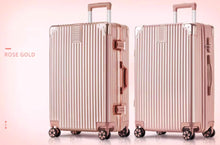 Travel suitcase, aluminum frame, 20 pull rod suitcase, universal wheels, 24 female and male students, 26 boarding leather suitcase, 29 inches durable