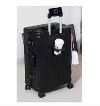 Sturdy luggage with aluminum frame, 20 male and female student swivel wheels, 24 boarding luggage, password leather box, 26