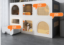 Kosi cat cage with toilet integrated, suitable for big cats at home, cat villas, super large free space, cat cabinet, double-layer cat house