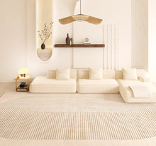 Cream style carpet, living room, light luxury, high-end feeling, 2024 new home sofa, floor mat, bedroom, waterproof, no wash, erasable