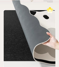 Thickened double-layer removable washable machine washable antique style carpet living room 2024 new non adhesive floor mat removable