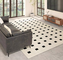 AOVOC Blackrock Apartment Living Room Carpet Bedroom French Luxury Retro Chessboard Sofa Tea Table Clothes Hat Room Floor Mat