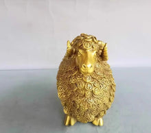 Pure Copper Sheep Ornament Wanfu Sheep Zodiac Sheep Leader Home Living Room Office Desktop Decoration Copper Sheep Sheep
