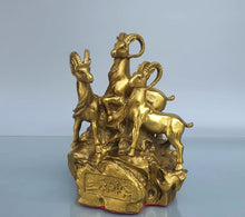 Pure Copper Sheep Ornament Wanfu Sheep Zodiac Sheep Leader Home Living Room Office Desktop Decoration Copper Sheep Sheep