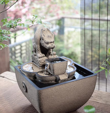 Daily wealth, flowing water, generating wealth, ornaments, circular water scenery, new Chinese style office, front desk, tea room, desktop, opening gifts