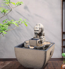 Daily wealth, flowing water, generating wealth, ornaments, circular water scenery, new Chinese style office, front desk, tea room, desktop, opening gifts