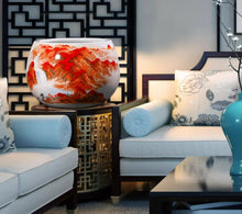 Jingdezhen ceramics are at the forefront of success, gathering treasure pots and ornaments, Chinese home decor, living room entrance, fish tank ornaments