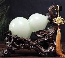 Glass jade gourd ornaments attract wealth, entrance hall gourd, Chinese style home, living room, TV cabinet decorations, housewarming gifts