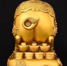 Copper pig ornaments attract wealth and prosperity, pig wealth and prosperity, pig piggy bank attracts wealth and wealth, copper pig ornaments are home decoration gifts