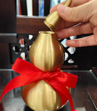 Copper gourd ornament, open cover, hollow brass gourd pendant, handicraft, living room entrance, bedroom, office decoration