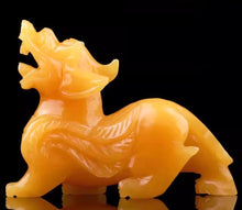 Natural yellow jade Pixiu ornaments, male and female, a pair of jade, leather hills, qilin shop, office decorations, opening gift