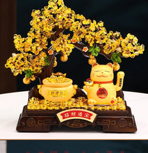 Lucky Cat Pendant Automatic Waving Office Store Cashier Money Tree Treasure Bowl Decoration Opening Gift