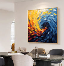 Small niche creative square hanging painting, simple abstract restaurant mural, American art living room decoration painting, background wall painting