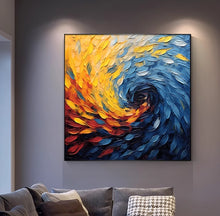 Small niche creative square hanging painting, simple abstract restaurant mural, American art living room decoration painting, background wall painting