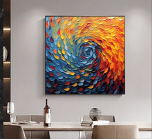 Small niche creative square hanging painting, simple abstract restaurant mural, American art living room decoration painting, background wall painting