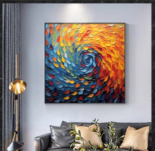 Small niche creative square hanging painting, simple abstract restaurant mural, American art living room decoration painting, background wall painting