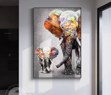 Modern minimalist entrance decoration painting high-end elephant living room sofa background wall hanging painting abstract texture floor mural