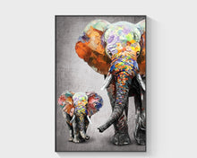 Modern minimalist entrance decoration painting high-end elephant living room sofa background wall hanging painting abstract texture floor mural