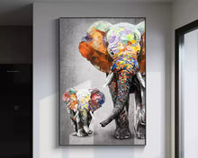 Modern minimalist entrance decoration painting high-end elephant living room sofa background wall hanging painting abstract texture floor mural