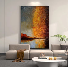 Dafen Oil Painting Village Wabi Sabi Wind Entrance, High Grade, Pure Hand Painted Oil Painting, Sofa, Living Room, Background Wall, Hanging Decoration Painting