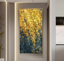 Fortune Tree Hand drawn Oil Painting Entrance Decoration Painting Dafen Village Oil Painting Welcoming Spring Flowers Living Room Corridor Hanging Painting