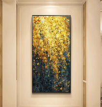 Fortune Tree Hand drawn Oil Painting Entrance Decoration Painting Dafen Village Oil Painting Welcoming Spring Flowers Living Room Corridor Hanging Painting