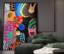 Matisse's niche art abstract decoration painting living room background wall hanging painting dopamine entrance corridor restaurant mural