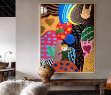 Matisse's niche art abstract decoration painting living room background wall hanging painting dopamine entrance corridor restaurant mural