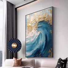 Hanging paintings, decorative paintings, living rooms, modern minimalist abstract art, floor paintings, waves, high-end feeling, sofas, background walls, murals