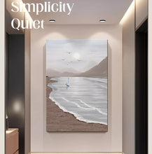 Modern minimalist living room decoration painting, smooth sailing, three-dimensional sandstone hanging painting, high-end entrance hall landscape painting