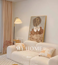 Abstract figure living room floor painting Wabi Sabi style texture painting entrance decoration painting high-end sofa background wall hanging painting