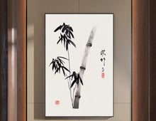 Yinghao's new Chinese style antique living room decoration painting, three-dimensional relief texture painting, welcoming guests, pine bamboo painting, traditional Chinese painting, ink painting, hanging painting