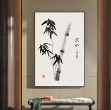 Yinghao's new Chinese style antique living room decoration painting, three-dimensional relief texture painting, welcoming guests, pine bamboo painting, traditional Chinese painting, ink painting, hanging painting