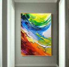 Hand drawn oil painting, modern three-dimensional black and white orange waves, abstract living room sofa, background wall, entrance texture decoration painting