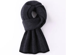 Ordos City Men's 100% Pure Cashmere Scarf Thickened Warm Autumn and Winter Versatile Knitted Neck High end