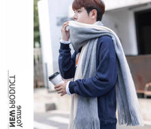 Candy&Kenny Fashion Versatile Color blocked Scarf 2024 Winter Unisex Simple Warm Scarf