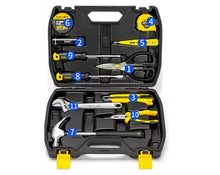 Deli Toolbox Home Set Multi functional Hardware Tools Complete Guide for Electricians, Specialized in Home Maintenance Combination, Universal